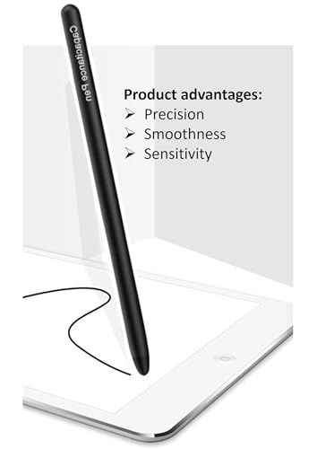 Stylus Pen for AMZ HD 10 Tablet Pen for AMZ Max 11 Tablet and HD 8/7/Kids/Kids Pro All Tablets,Stylus for iPad/iPhone/Samsung/Lenovo/Pixel All Touch Devices (Black) - color: Black