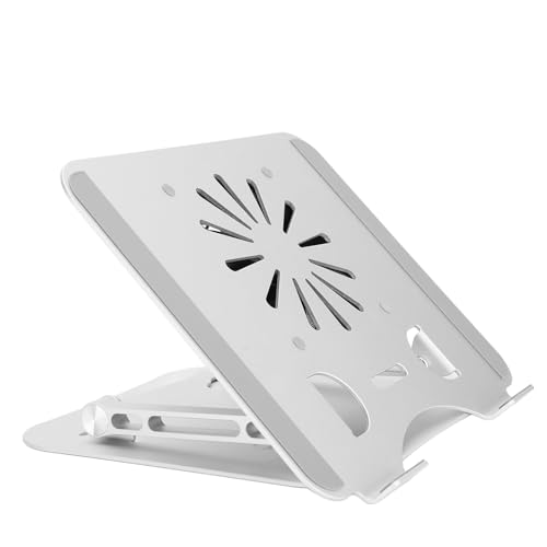 Laptop Cooler Stand 17in Aluminum Alloy Elevatable Foldable with USB Fan for Gaming Laptops and Tablets