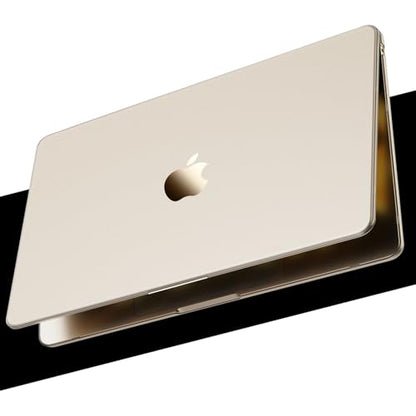 Macaset for MacBook Air 15 inch Case M5 M4 M3 M2 2026-2023 Mac Laptop Cover | Starlight Color Match, Matte Clear, Anti Fingerprint & Scratch, Close Seamlessly, Protective Hard Shell, Ultra Thin Snap Fit - color: Starlight Clear