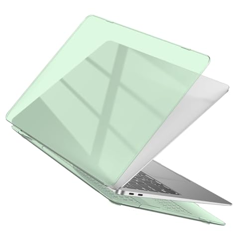 for MacBook Pro 13 inch Case 2024 2023 2022-2016 M1/M2/M3/M4/IntelChip,A2338/A2289/A2251/A2159/A1989/A1706/A1708 Transparent Plastic Hard Shell Protective Cover for MacBook Pro 13.3",Green - color: Macbook-13.3PRO-green, size: Macbook13.3PRO