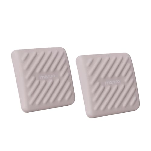 MOSISO 2 Pcs Ergonomic Memory Foam Wrist Rest for Laptop, Apricot | Keyboard and Mouse Wrist Support Pads, Non-Slip Base Square Elbow Pillow, Elbow Cushion Armrest Pad for Home Office - color: Apricot