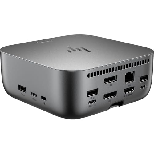 HP 280W Thunderbolt 4 Ultra Dock Port Replicator Bundle w/DKZ Hub (Universal Thunderbolt/USB-C Docking Station, Single Cable for Charging, Data Transfers to Any Brand Laptop)
