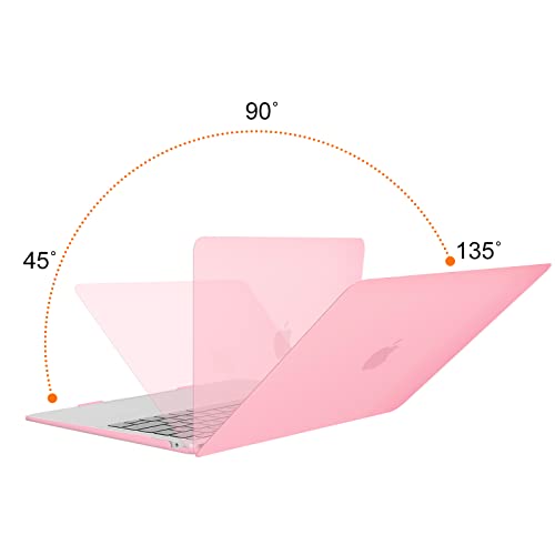 MOSISO Compatible with MacBook Air 13 inch Case M1 2022-2018 | Touch ID Plastic Hard Shell Cover Compatible with MacBook Air 13.3 inch Case, A2337 M1 A2179 A1932, Pink - color: Pink
