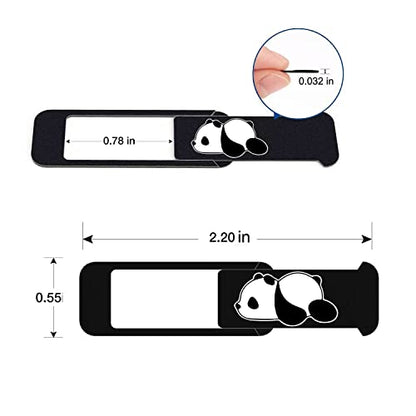 Laptop Camera Cover Slide,Webcam Cover Slide,Protecting Your Privacy Security & Shelter from Breath Lamp-Cute Pattern Design丨Fits Laptop & Desktop, PC-Ultrathin for iMac(Pnada) - color: Cute Panda - Black