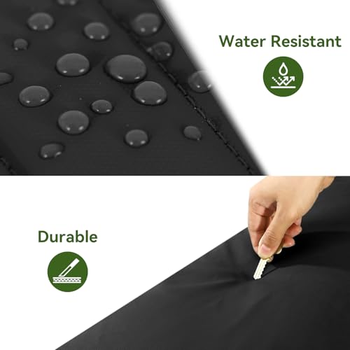 Vomgomfom 86L Collapsible Wheeled Duffle Bag Waterproof, Black | Detachable Backpack Straps, Padded Laptop Sleeve, Quilted Reinforced Base, U-Shape Mesh Pocket, Shoe Compartment - color: Black
