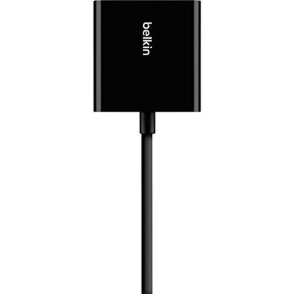 Belkin HDMI to VGA Adapter Kit with 3.5mm Audio, Black | Connects HDMI laptops to VGA projectors and monitors, includes audio output, classroom and conference use