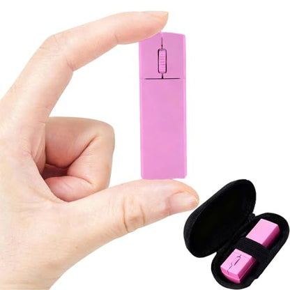 Wireless Bluetooth Mouse, Mini 3-Mode (BT4.0/5.0+2.4G) Finger Noiseless Rechargeable Travel Small Mice with Mouse Case, 3 Buttons Ultra Lightweight Portable Wireless Mice for Desktop Laptops PC（Pink） - color: Pink