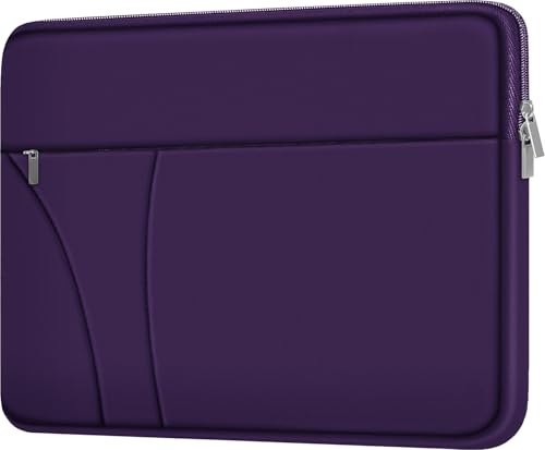 Laptop Sleeve Case 14 inch, Slim Traveling Laptop Cover with Zippered Pocket, Shockproof Protective Carrying Briefcase Computer Bag for 14" MacBook Air/Pro, HP, Dell, Lenovo, Acer, Dark Purple - color: Dark Purple, size: 14 inch