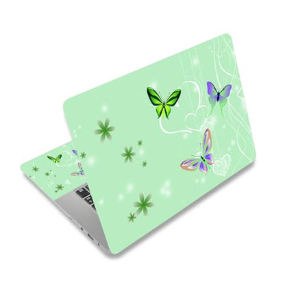 15-15.6 inches Netbook Laptop Skin Sticker Decal Reusable Cover Protector for 11.6 12 13 13.3 14 15 15.4 Notebook Chromebook PC, Scratch-Resistant Waterproof I Mint Green Butterfly - color: Mint Green Butterfly