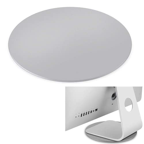 360° Rotation Monitor Swivel Base, Silver Aluminum Alloy Computer Screen Monitor Turntable Stand Flat Panel TV Rotating Swivel Base Mat for iMac,Laptop,Potted Plants,Arts & Crafts and More - color: Silver