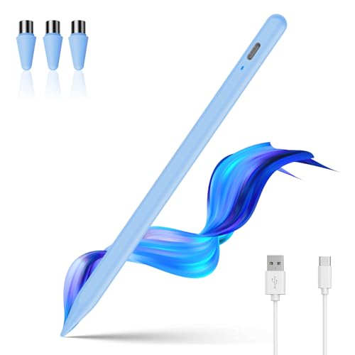 Universal Stylus Pen for Touchscreen for Android & iOS Phones/Tablet | Magnetic iPad Pencil for Writing/Drawing with 3 Durable POM Tip,Stylus Pen for iPad/Pro/iPhone/Samsung/Lenovo/Huawei,Blue - color: Blue