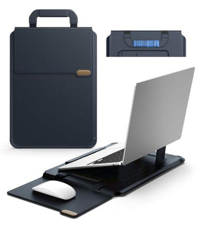 Nillkin 14 inch Laptop Sleeve with Stand (4-in-1), 2 Stand Modes, Mouse Pad | Magnetic Handle | Slim Laptop Case | MacBook Air 13 inch Case for Samsung/Surface/HP/Chromebook/Dell/Lenovo 12-14'', Black - color: Black, size: 12-14 inch