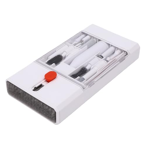 Eujgoov Keyboard Cleaning Tools Kit, Soft Hard Brush Set with Keycap Puller and Extendable Crevice Cleaner for Laptop and Electronics Dust Removal