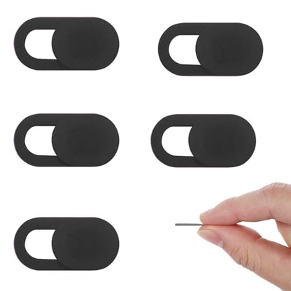 5 Pcs Camera Lens Cover Slide Webcam Privacy Covers for Laptop Phone Tablet Office Home Use Wife Mom Lover Daily(Black) - color: Black