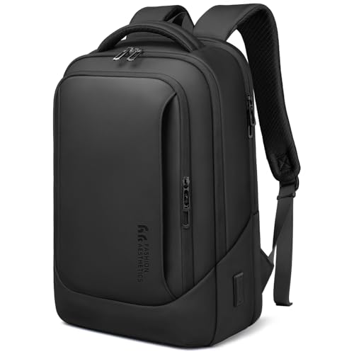 hk Laptop Backpack for Men for 15.6 Inch Computer Bag with USB A&C Charger | Durable WaterResistant HighTech Daypack Casual Backpack for Business Work College Weekender Travel,Black - color: Black, size: 15.6 inch