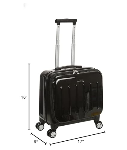 Rockland Revolution Hardside Rolling Computer Case, Carry-On, Black - color: Black