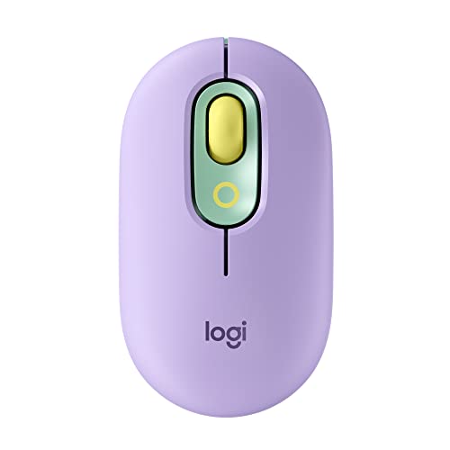 Logitech POP Mouse, Compact and Portable Wireless Mouse - Daydream Mint | Compact and Portable, Programmable Buttons, Quiet Clicks, Easy-Switch Between 3 Devices, Compatible with Laptop,Tablet, PC - color: Daydream Mint
