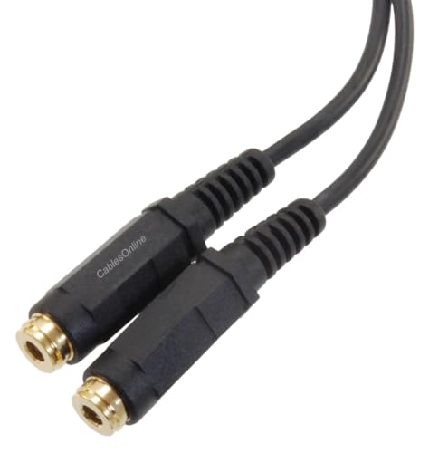 CablesOnline 3.5mm TRRS Male to Dual TRRS Female Stereo 4-Pole Splitter Cable (IP-Y02)