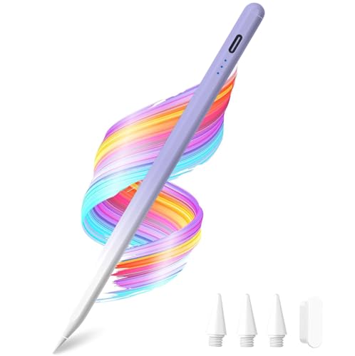 Stylus Pen for Apple iPad 2018-2026 iPad Pencil for A16/11/10/9/8/7/6,Air 11"/13" M4/M3/M2/5/4/3,Pro M5/M4 13"/12.9"/11",Mini 7/6/5 Stylus Palm Rejection Tilt Sensitivity Fast Charge-Gradient Purple - color: Gradient Purple, size: 1pack