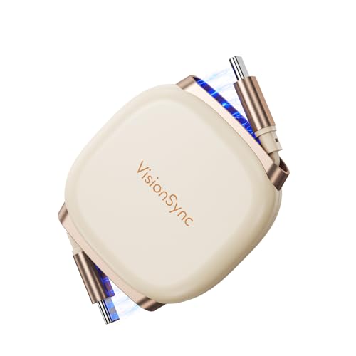 240W USB C to USB C Cable,PD3.2 Retractable USB C Cable with Magnetic Slot for Travel,Car,5 Preset Length,Fast Charging for iPhone 17/16/15,iPad,MacBook,Galaxy S25/24,Beige,3.3ft - color: Beige, size: 3.3ft-1Pack