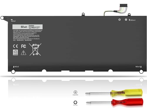 New PW23Y Laptop Battery Replacement for Dell XPS 13 9360 P54G002 13-9360-D1605G 13-9360-D1605T 13-9360-D1609 13-9360-D1609G 13-9360-D1705G Series Rechargeable TP1GT RNP72 0RNP72 0TP1GT - size: 8.1 x 5.3 x 0.3 inches PW23Y BATTERY