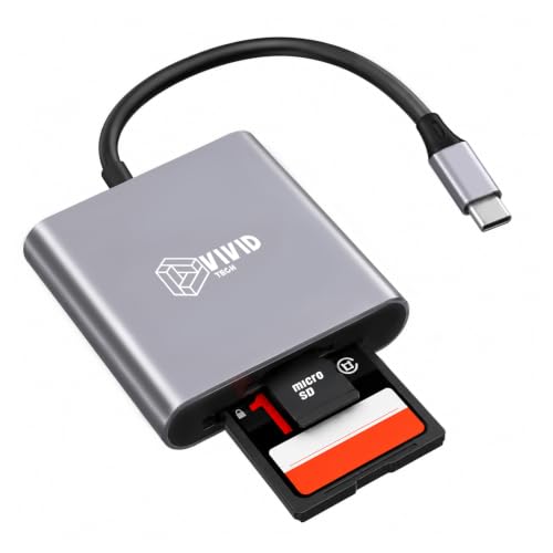SD Card Reader, 2in1 USB C Card Reader for iPhone, MicroSD Card Adapter | Type C, SD, Micro SD Card Support,iPhone/Mac/iPad/MacBook Pro/Android Phone, Plug and Play, Camera Viewer - color: Silver