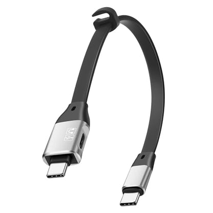 MEIRIYFA USB Type C Male to USB C Male Short OTG Data Cable + USB-C Female OTG Cable 10Gbps 60W Fast Charging for Laptop Tablet Mobile Phones - 24cm
