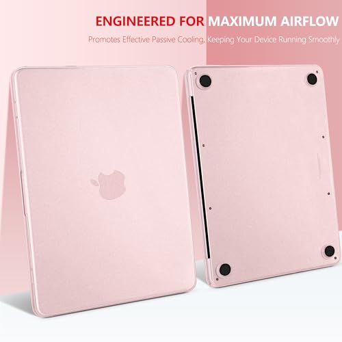 Batianda CrystalMist Case for MacBook Neo 13 Inch 2026, Frosted Blush | 4-in-1 Bundle Official Color Matched, Frosted Translucent Shell, Anti-Fingerprint Matte Finish, Slim Lightweight Protection - color: Matte Blush