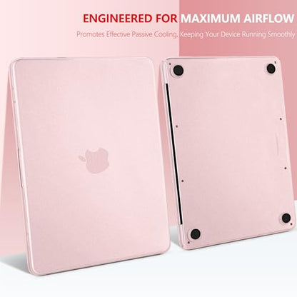 Batianda CrystalMist Case for MacBook Neo 13 Inch 2026, Frosted Blush | 4-in-1 Bundle Official Color Matched, Frosted Translucent Shell, Anti-Fingerprint Matte Finish, Slim Lightweight Protection - color: Matte Blush