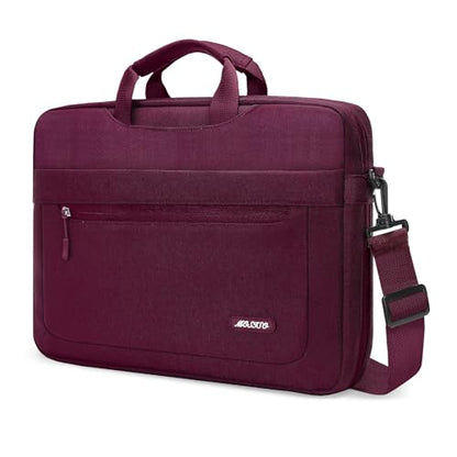 MOSISO Laptop Bag 15.6 inch, 15-16 inch Computer Bags Compatible with MacBook Air 15 inch/Pro 16 inch, HP Dell Lenovo Asus Notebook, Laptop Messenger Bag with Adjustable Depth at Bottom, Wine Red - color: Wine Red, size: 16 inch