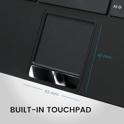 Perixx PERIBOARD-725 Wireless Keyboard with Touchpad - Multi-Device Connection with 2.4G and Bluetooth - Silent Scissor Keys - 11.18x7.17x1.1 Inches Dimension - US English - style: Wireless Multi-device