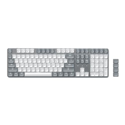 Satechi SM3 Mechanical Keyboard, White LED Backlit, Light Gray/White | 108 Keys Full Size, Wired and Bluetooth, for Mac and Windows - color: Light Gray/White, size: 108 Keys