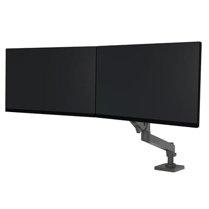 Ergotron – Upgraded LX Pro Premium Dual Direct Monitor Arm, VESA Desk Mount – for 2 Monitors Up to 27 Inches, 9 lbs Each – Dark Grey - color: Dark Grey