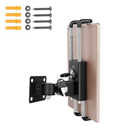Lockable Tablet Wall Mount, Anti-Theft Tablet Holder for Shopping Malls for 7"-12.9", for Shopping Malls, Offices, Exhibition Halls, Conference Rooms