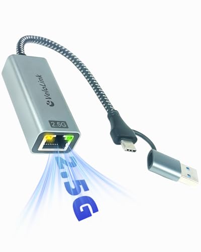 USB A/C to Ethernet Adapter,Ethernet to USB,USBA to RJ45 for Nintendo Switch 2,Gigabit Ethernet Adapter, LAN Network for Laptop, MacBook,Chromebook,Surface, Desktop,PC and More (USB A+C 2.5G) - size: USB A+C 2.5G