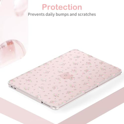 Feams for MacBook Neo 13 Inch Case 2026 A3404, Stylish Protective Clear Case Hard Shell Transparent Cover for MacBook Neo 13 Inch 2026 (A18 Pro Chip) with Keyboard Cover, Rose Ditsy - color: Rose Ditsy
