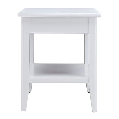 Leick Home Laurent End Table, 24", White - color: White
