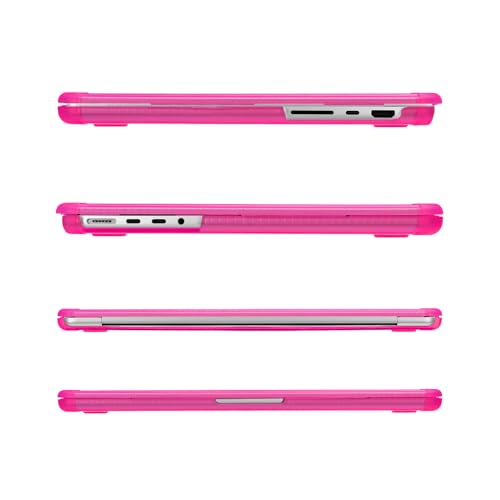 MOSISO Compatible with MacBook Pro 14 inch Case M5 M4 M3 M2 M1 2026-2021 | 3 in 1 Kit Anti-Crack Hard Shell with TPU Bumper, A3427 A3426 A3434 A3112 A3185 A3401 A2918 A2992 A2779 A2442, Bright Rose - color: Bright Rose