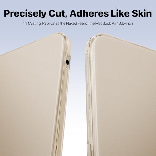 Macaset for MacBook Air 13 inch Case | M5 M4 M3 M2 | 2026–2022 | Precision Fit | Original-Color Match | Durable Hard Shell | Micro-Clip Closure | Scratch & Fingerprint Resistant - color: Frosted Starlight
