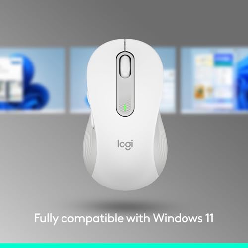 Logitech Signature M650 Wireless Mouse Small to Medium Sized - Off White | 2-year battery, silent clicks, customizable side buttons, compatible with PC, Mac, and Chromebook - color: Off White