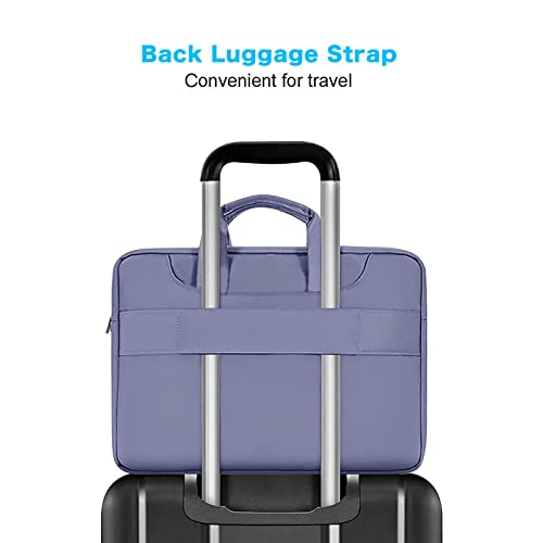MOSISO 360 Protective Laptop Bag 13.3 inch, 13-14 inch Computer Bag | Compatible with MacBook Air 13 inch/Pro 13 /Pro 14, HP,Dell,Notebook, Laptop Carrying Case with Strap&Handle, Lavender Gray - color: Lavender Gray, size: 13.3 inch