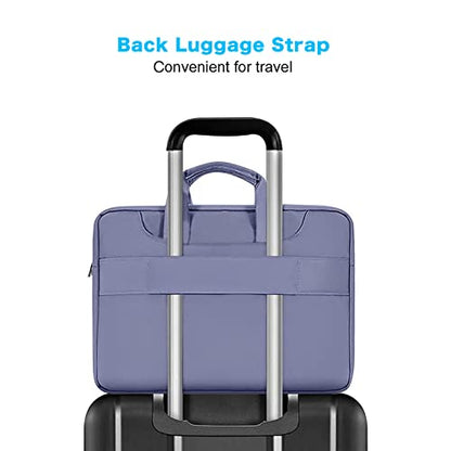 MOSISO 360 Protective Laptop Bag 15.6 inch, 15-16 inch Computer Bag | Compatible with MacBook Air 15 inch/Pro 16 inch, HP,Dell,Lenovo,Asus, Laptop Carrying Case with Strap&Handl, Lavender Gray - color: Lavender Gray, size: 16 inch