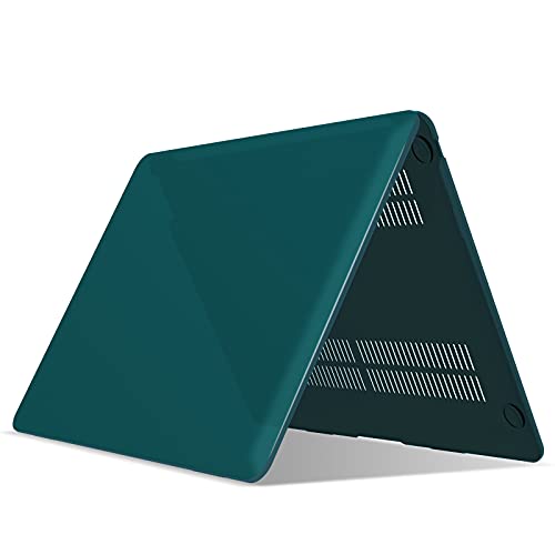 IBENZER Compatible with New MacBook Air 13 inch Case 2022 2021 2020 M1 A2337 A2179 A1932, Plastic Hard Shell Case with Keyboard Cover for Mac Retina Display with Touch ID, Quezhal Green, MMA-T13QUGN+1 - color: Quezhal Green