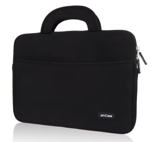 amCase Chromebook Case-14 inch Travel/Carry Sleeve with Handle-Black… - color: Black, size: 14 Inch