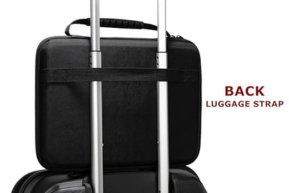 Ginsco Laptop Case for MacBook Air 13-inch, Hard Shell Laptop Case Computer Sleeve Bag with Protective Padings, Travel Carrying Case with Ergonomic Handle Back Luggage Strap