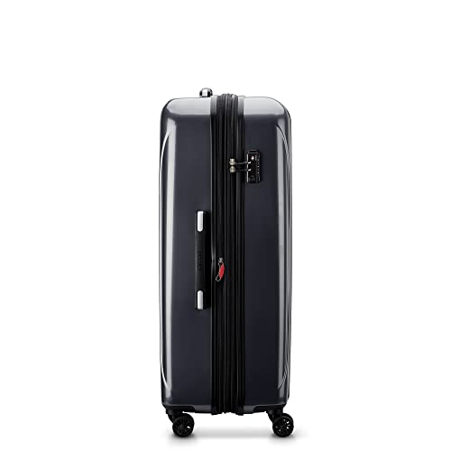 DELSEY PARIS Helium Aero Hardside Expandable Luggage with Spinner Wheels, Titanium, Checked-Large 28 Inch - color: Titanium, size: Checked-Large 28 Inch