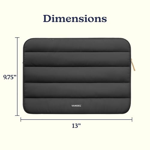 Vandel The Original Puffy Laptop Sleeve Case, 13-14 inch Laptop Sleeve Bag | Compatible with MacBook Air/Pro 13/Pro 14/iPad Pro 12.9, HP Dell ASUS Computer Case Bag Cover, Stylish Aesthetic Design - color: e. Black, size: 13-14 Inch