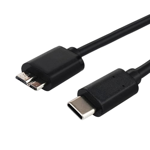 USB C to Micro USB 3.0 Fast Charging Cable 10Gbps High-Speed Sync Data Transfer Cable Cord Compatible with Samsung Galaxy S5 Note 3 Seagate WD Toshiba External Hard Drive Camera, 2FT - size: USB C to Micro USB 3.0-2FT