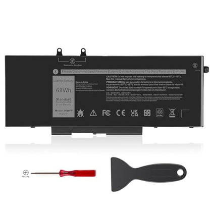 ASUNCELL 68Wh 3HWPP Laptop Battery Replacement for Dell Latitude 5401 5410 5411 5501 5510 5511 Precision 3541 3551 Inspiron 7706 2-in-1, 17 7500/7506 2-in-1 Black 10X1J N2NLL 1VY7F 451-BCMN 15.2V - size: 3HWPP 10.83 * 5.12 * 0.73 in