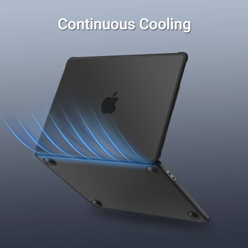 MOSISO Anti-Crack Case for MacBook Air 13 inch M5 M4 M3 M2 2026-2022 | 3 in 1 Kit Anti-Fingerprints Reinforced TPU Bumper Hard Shell for MacBook Air 13.6, A3449 A3240 A3113 A2681, Black - color: Black